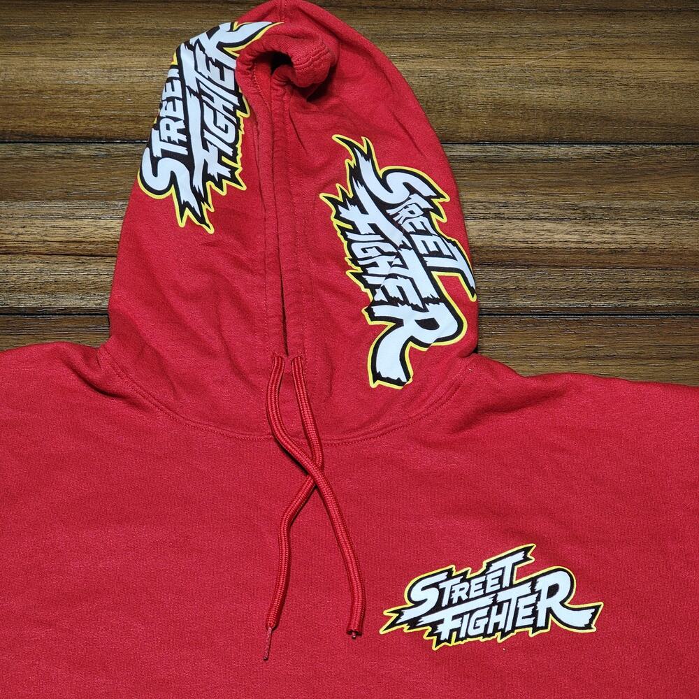 Capcom Red LS Unisex Pullover Hoodie "Street Fighter Legend" - Size XL - Picture 5 of 7